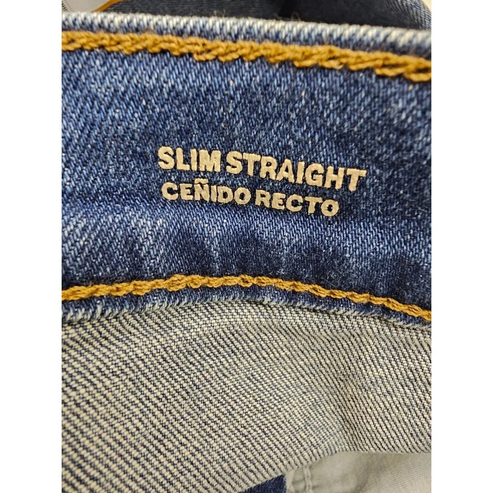 Goodfellow & Co Mens Slim Straight Leg‎ Jeans Blue Cotton Blend Size 32x32